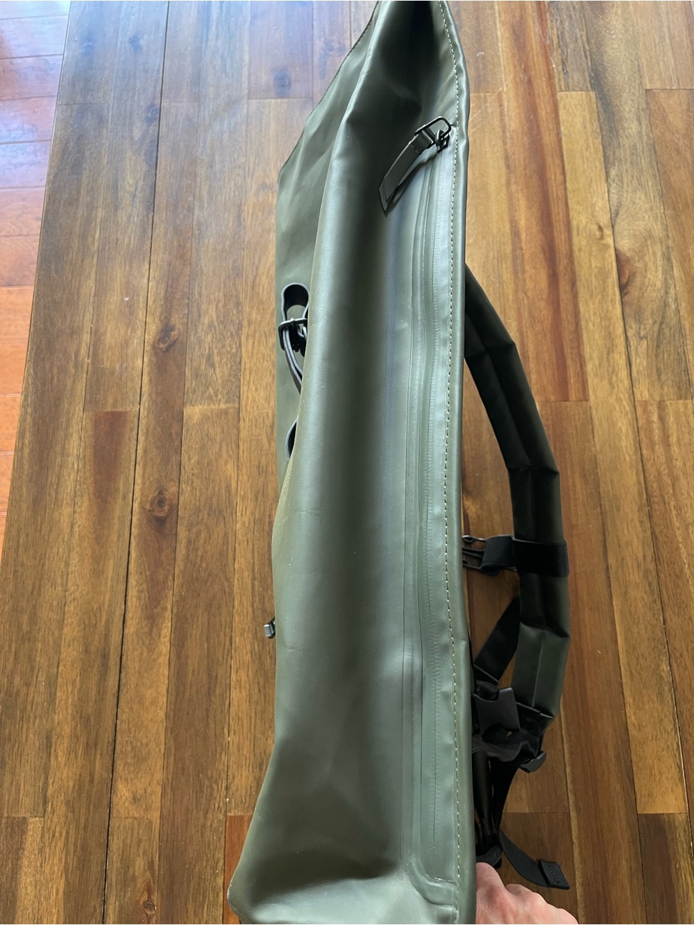 RAINS rolltop Rucksack green - Picture 12 of 16